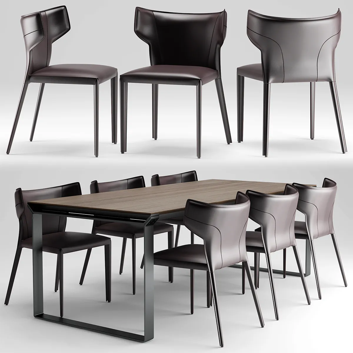 furniture – Sophie table with chairs 05 3ds Max