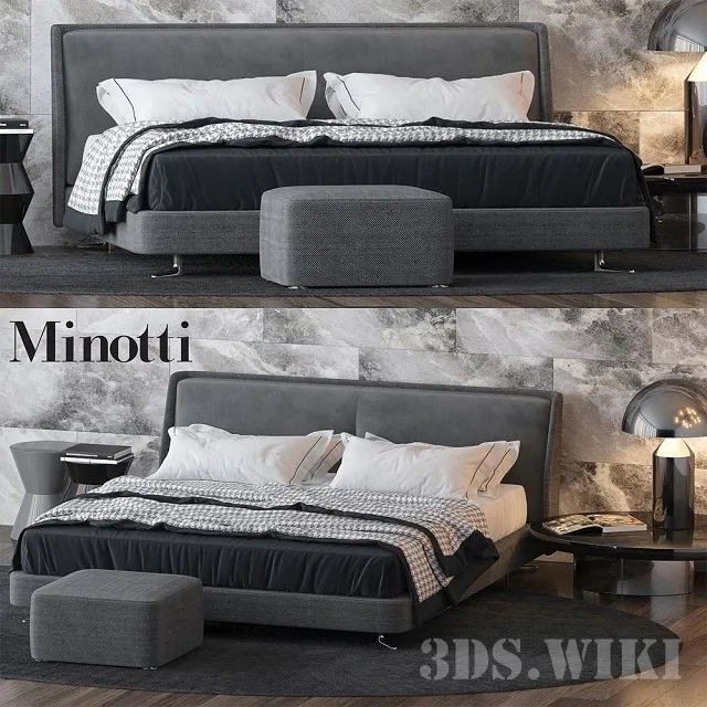 furniture – SPENCER bed by Minotti design Rodolfo Dordoni 3ds Max