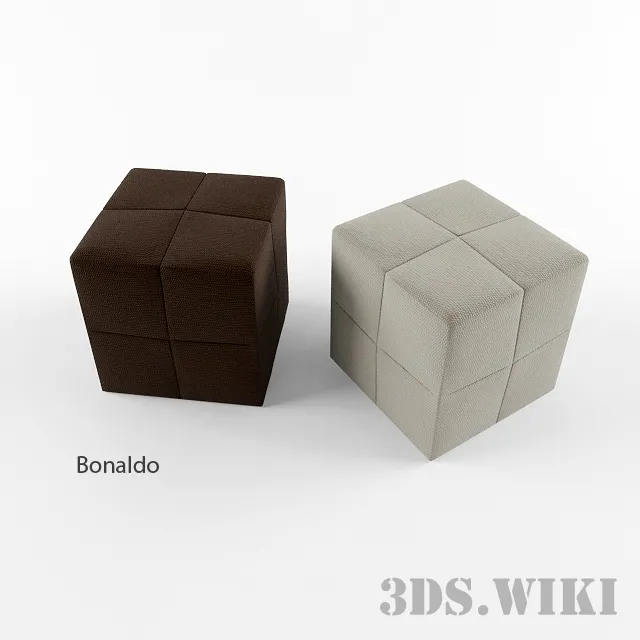 furniture – Square Italian ottomans Bonaldo 3ds Max