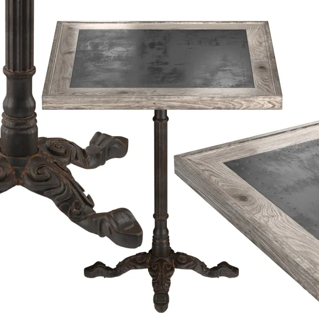 furniture – Square metal table 05 3ds Max
