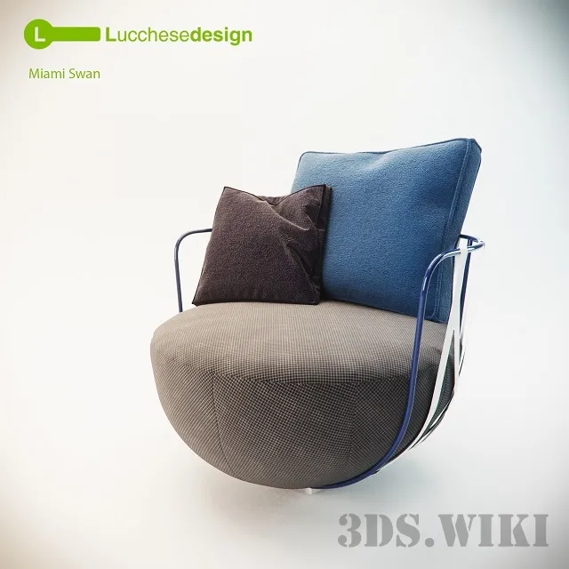furniture – Swan chair Francesco Lucchese Miami 3ds Max