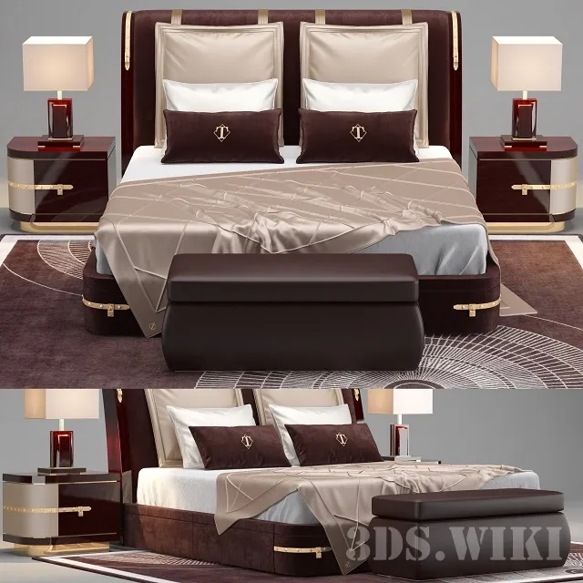 furniture – T2350 Turri Bed – Diamond Collection 3ds Max