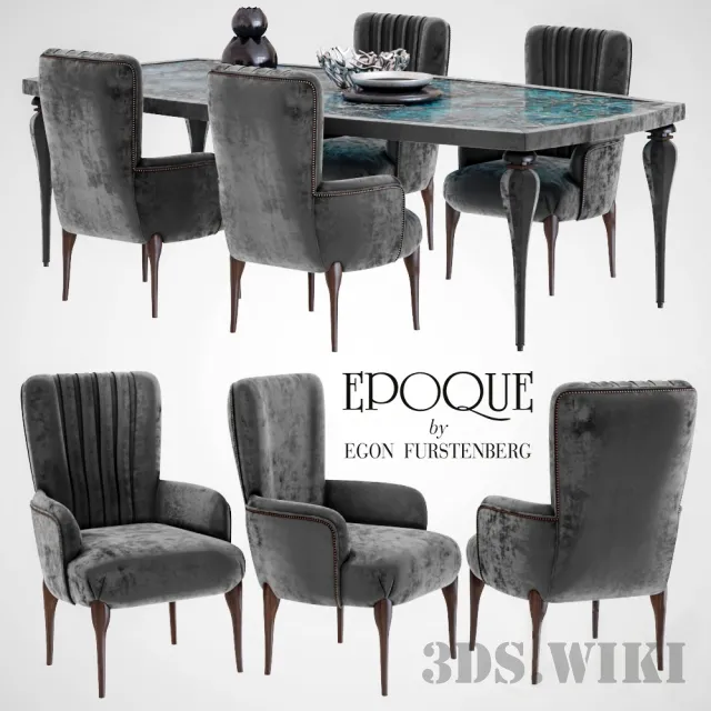 furniture – Table and Chair Epoquesalotti Pantelleria 3ds Max
