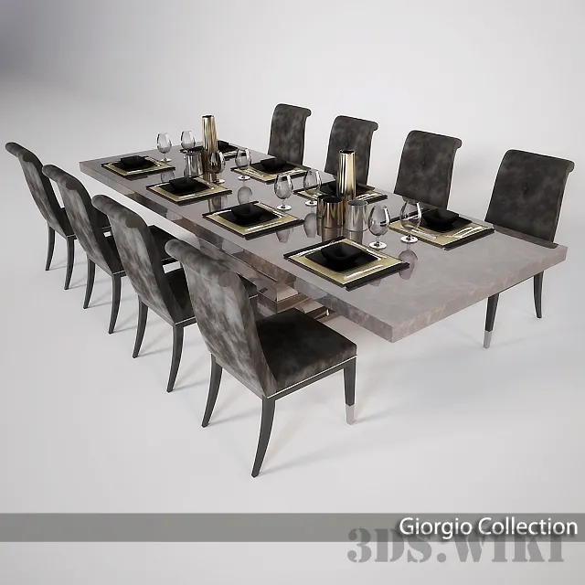 furniture – Table and Chair Giorgio Collection 3ds Max