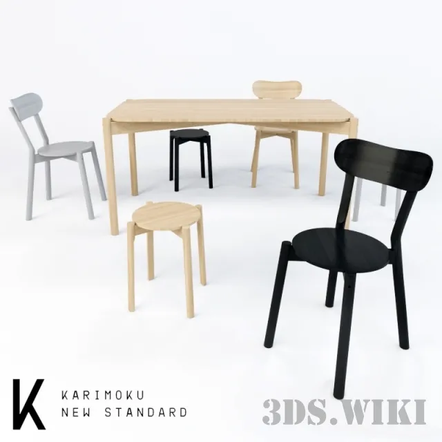 furniture – Table and Chair KARIMOKU NEW STANDARD 3ds Max