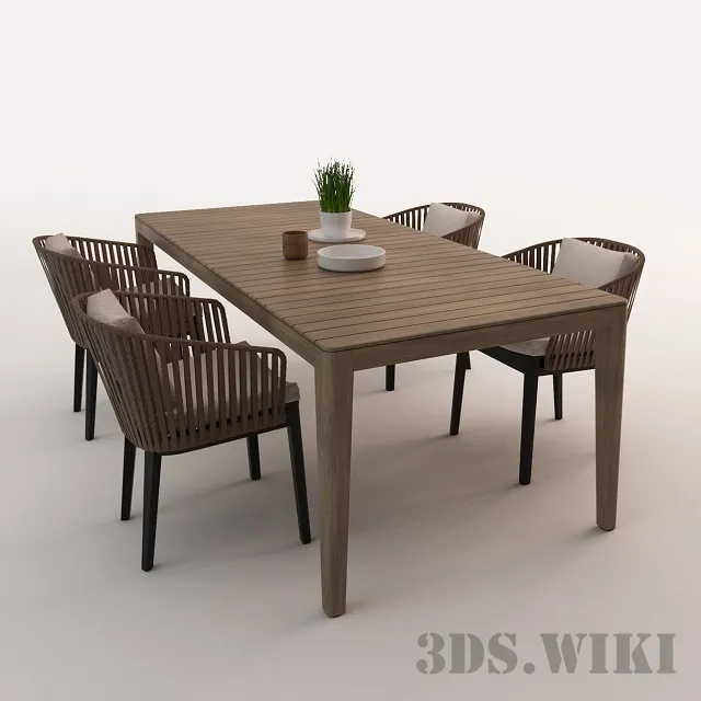 furniture – Table and Chair Mood Tribu 3ds Max