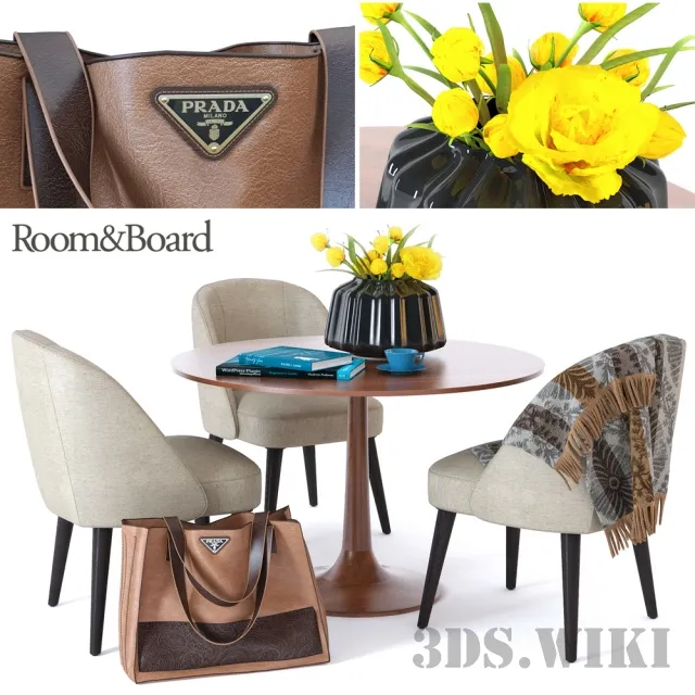 furniture – Table and Chair Room & Board Collection 3ds Max