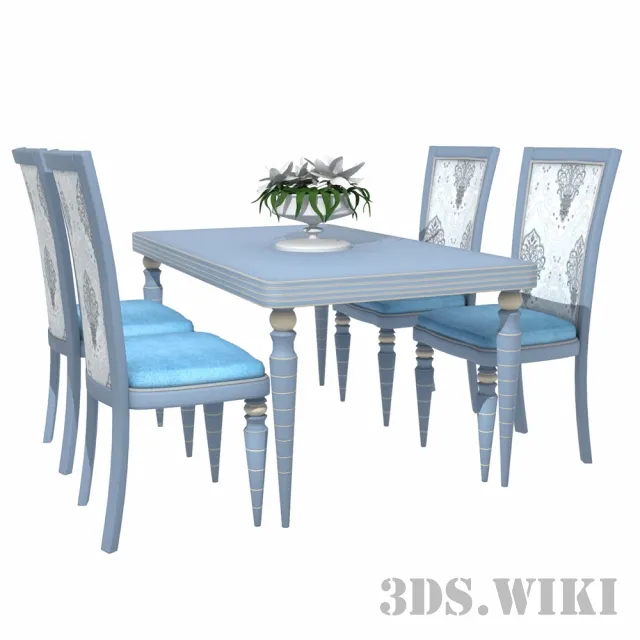 furniture – table and chair Sicilia 3ds Max