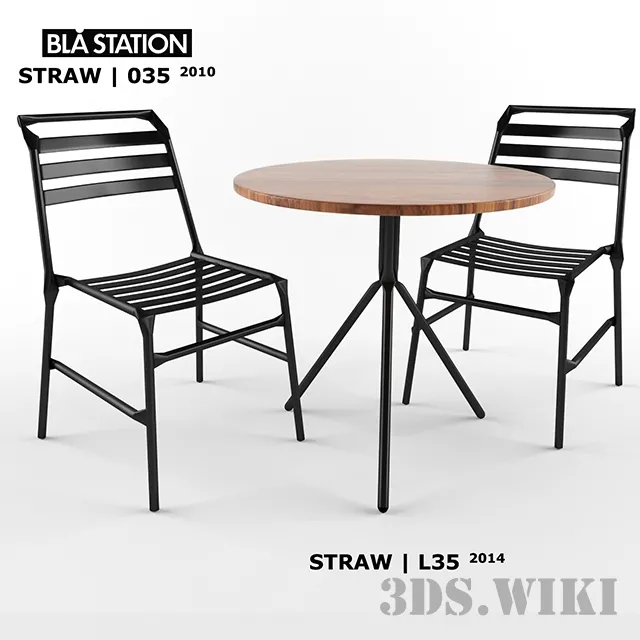 furniture – Table and chairs STRAW Collection 3ds Max