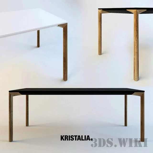 furniture – Table BOIACCA WOOD By Kristalia 3ds Max