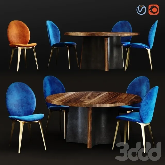FURNITURE – TABLE CHAIR – 3D MODELS – 3DS MAX – FREE DOWNLOAD – 11515
