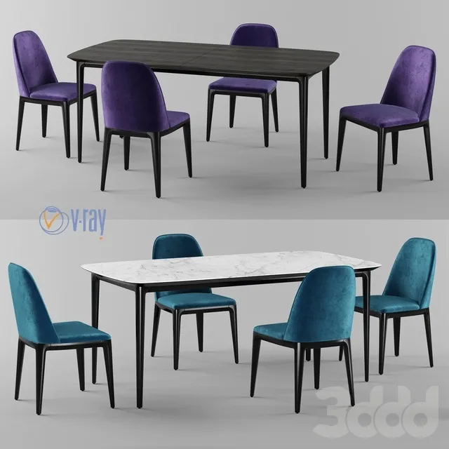 FURNITURE – TABLE CHAIR – 3D MODELS – 3DS MAX – FREE DOWNLOAD – 11545