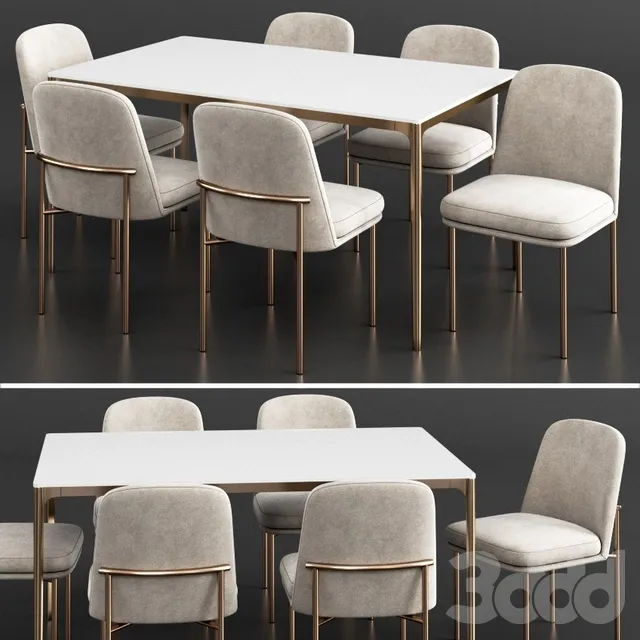 FURNITURE – TABLE CHAIR – 3D MODELS – 3DS MAX – FREE DOWNLOAD – 11732