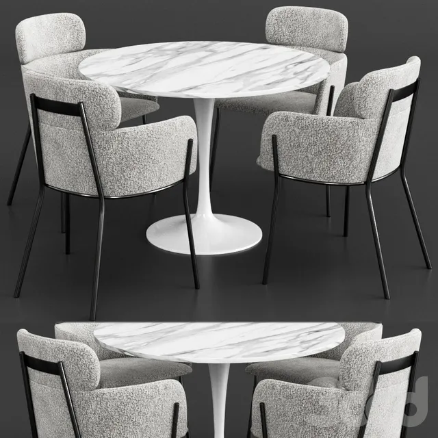 FURNITURE – TABLE CHAIR – 3D MODELS – 3DS MAX – FREE DOWNLOAD – 11740