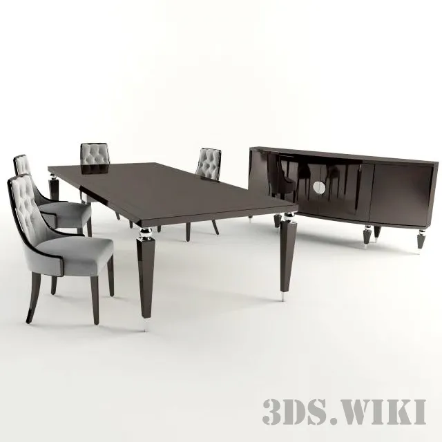 furniture – Table Chair and Cabinet Karlo 3ds Max