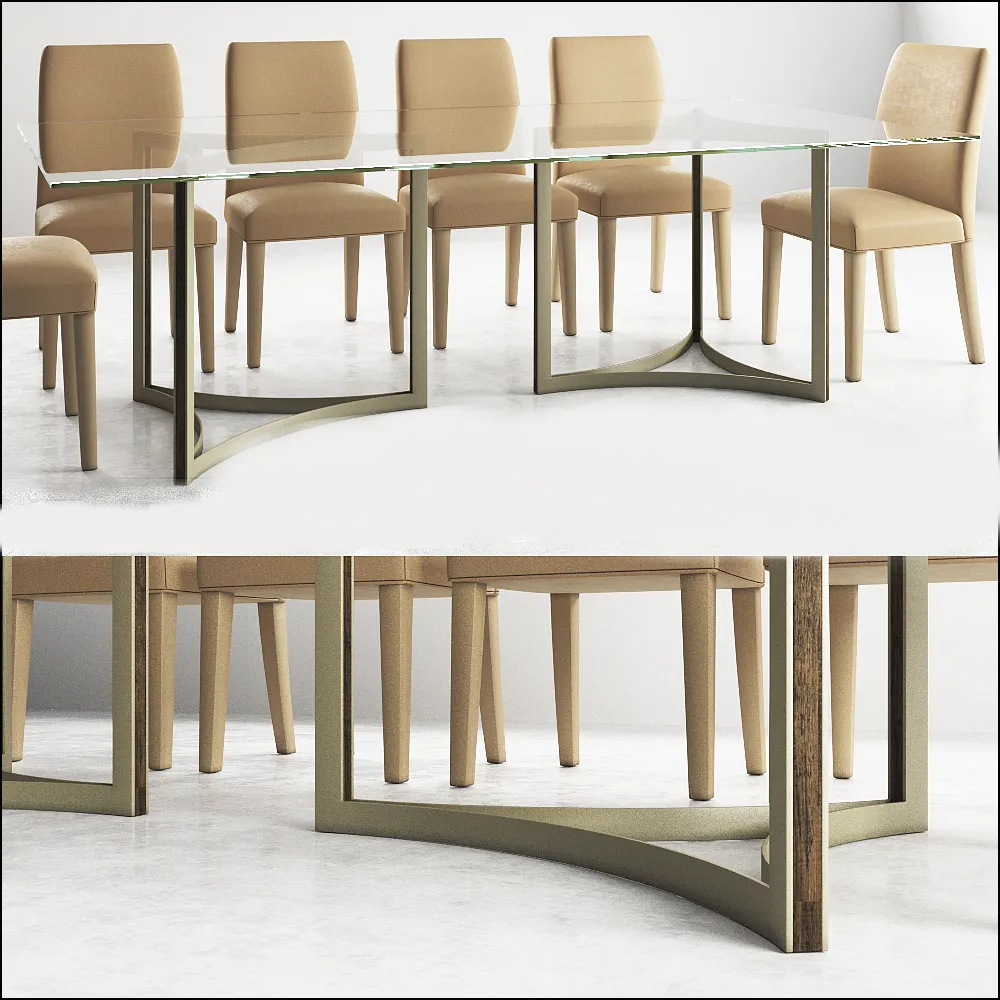 furniture – Table & chairs 008 3ds Max
