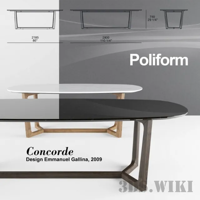 furniture – Table Concorde 3ds Max