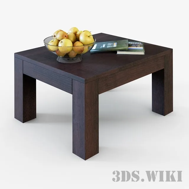 furniture – Table with apples and books 3ds Max
