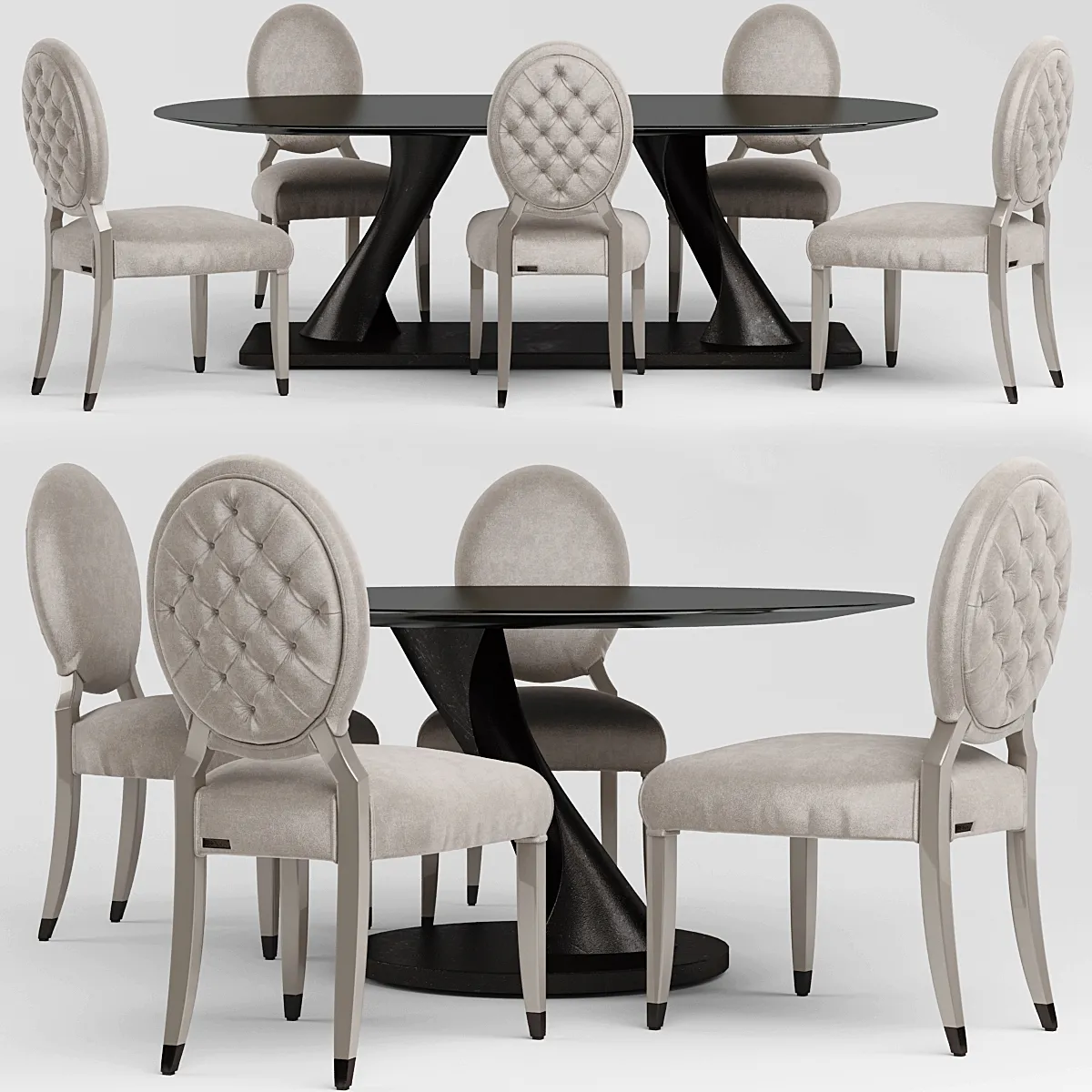 furniture – Table with chairs 2 3ds Max