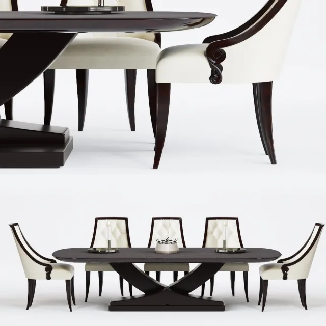furniture – Table with chairs 3ds Max