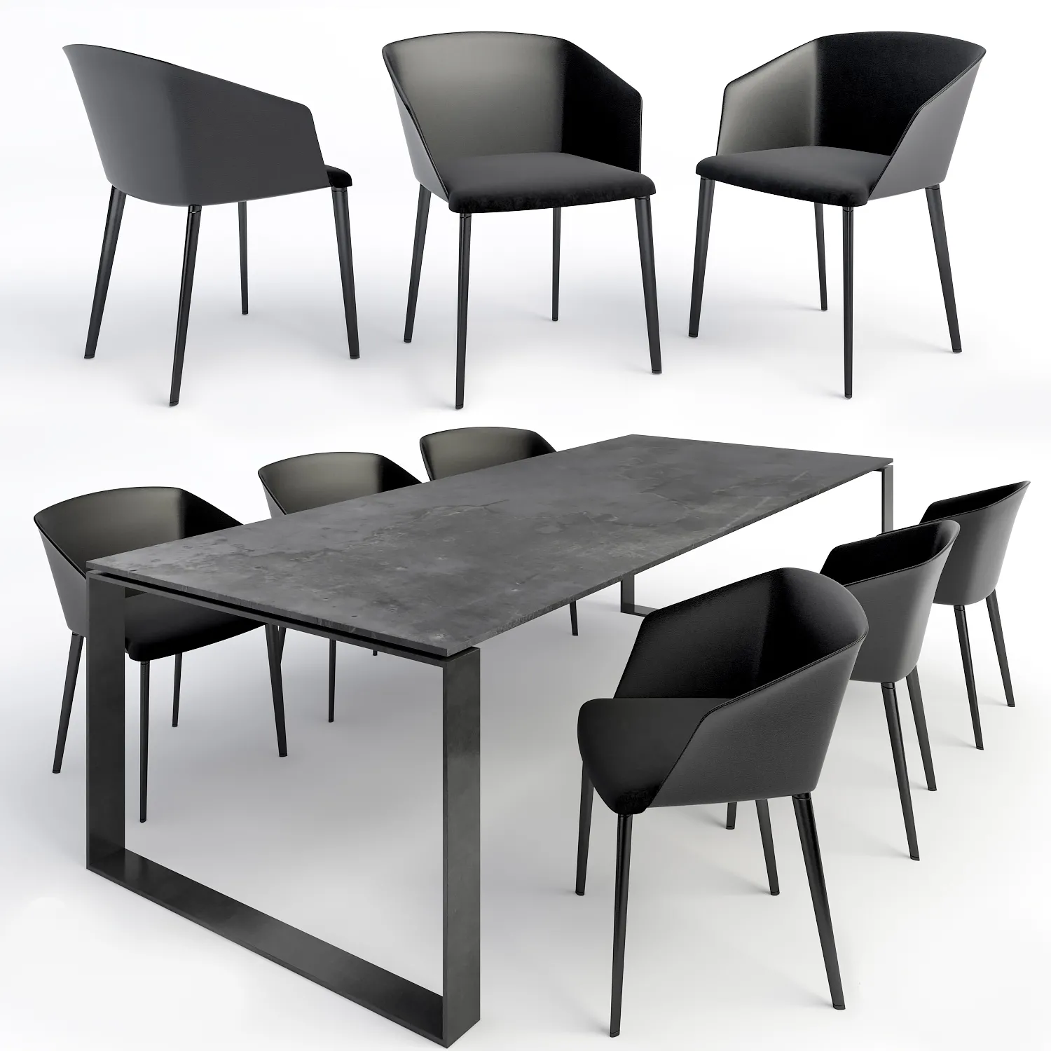 furniture – Table with chairs 41 3ds Max