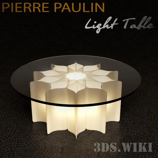 furniture – TABLE WITH ELYSEE BY PIERRE PAULIN LIGHTING 3ds Max