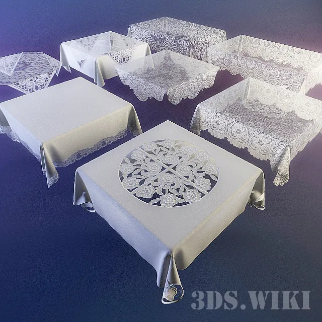 furniture – Tablecloth set 3ds Max