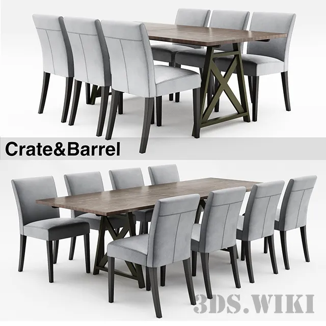 furniture – Tables and chairs Crate & Barrel 3ds Max