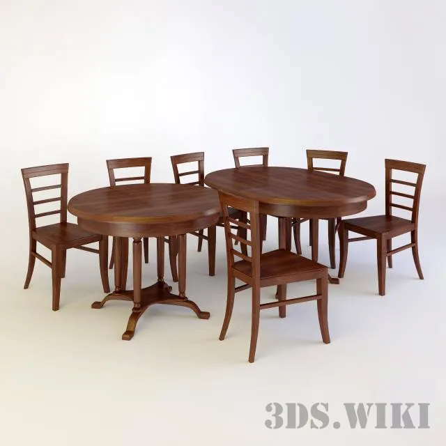 furniture – Tables and Chairs Uta Alt 17-10 & Uta Sibarit 21-14 3ds Max