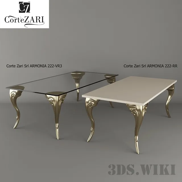 furniture – Tables Corte Zari Srl ARMONIA 222-VR3 and 222-RR 3ds Max