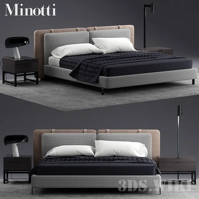furniture – Tatlin-Soft Minotti bed 3ds Max