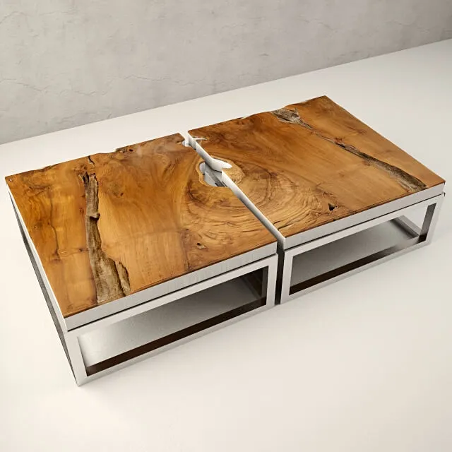 furniture – Teak coffee table 17 3ds Max