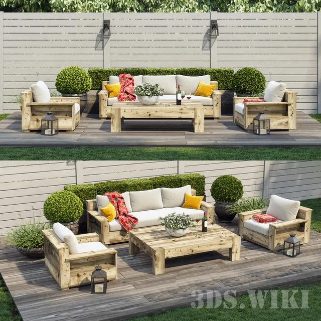furniture – Terrace patio outdoor space 3ds Max