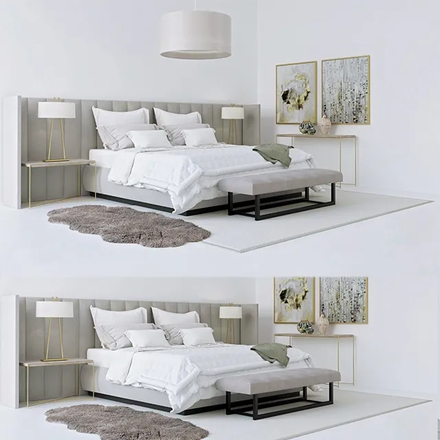 furniture – The Sofa and Chair Company Provence bedroom 3ds Max