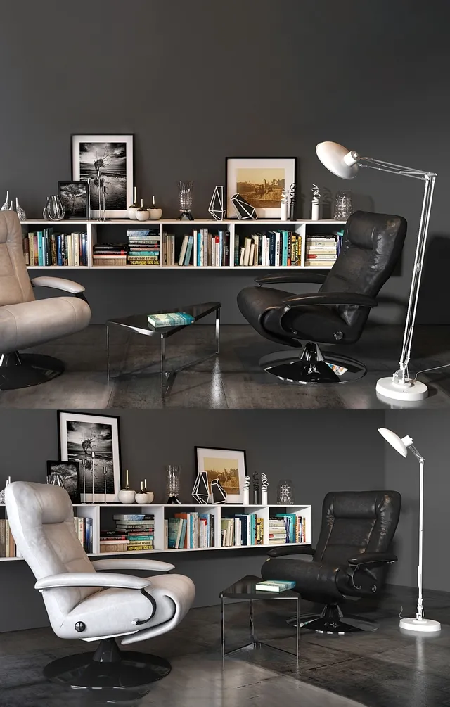 furniture – Thor_Reclining Chair set 3ds Max