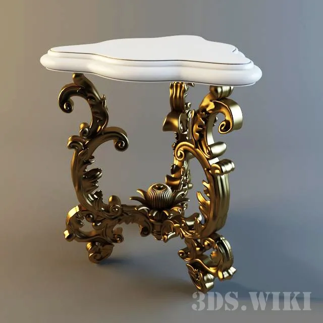 furniture – Triangular high table 3ds Max