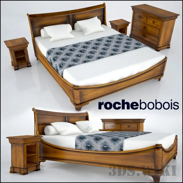 furniture – Trianon Roche Bobois bed 3ds Max