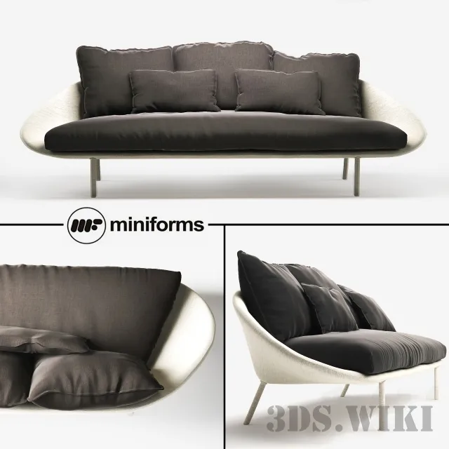 furniture – Triple sofa Miniforms LEM 3ds Max