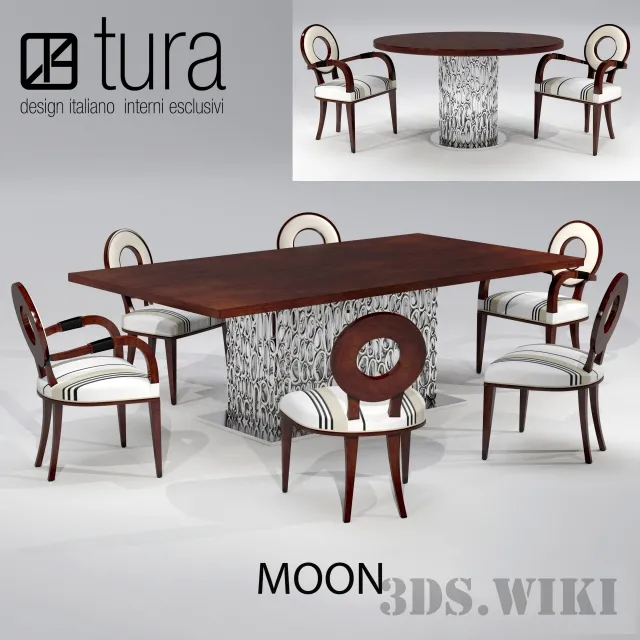furniture – Tura Moon tables and chairs 3ds Max