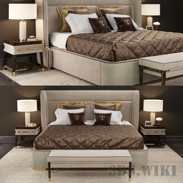 furniture – Turri Noir bed 3ds Max