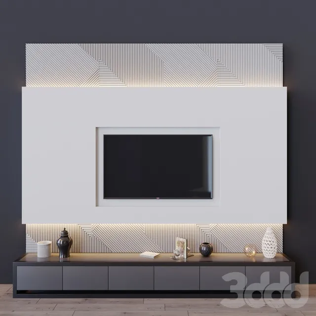 FURNITURE – TV WALL – 3D MODELS – 3DS MAX – FREE DOWNLOAD – 11868