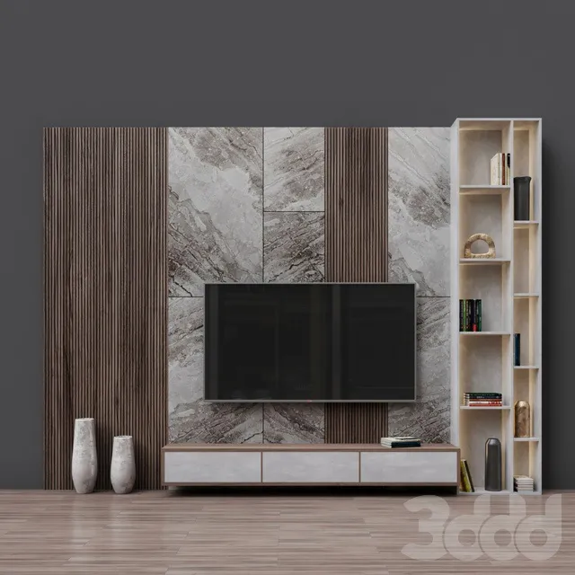 FURNITURE – TV WALL – 3D MODELS – 3DS MAX – FREE DOWNLOAD – 11875