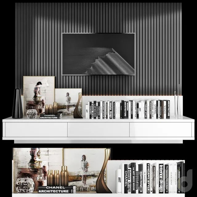 FURNITURE – TV WALL – 3D MODELS – 3DS MAX – FREE DOWNLOAD – 11906