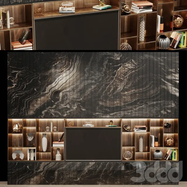 FURNITURE – TV WALL – 3D MODELS – 3DS MAX – FREE DOWNLOAD – 11920