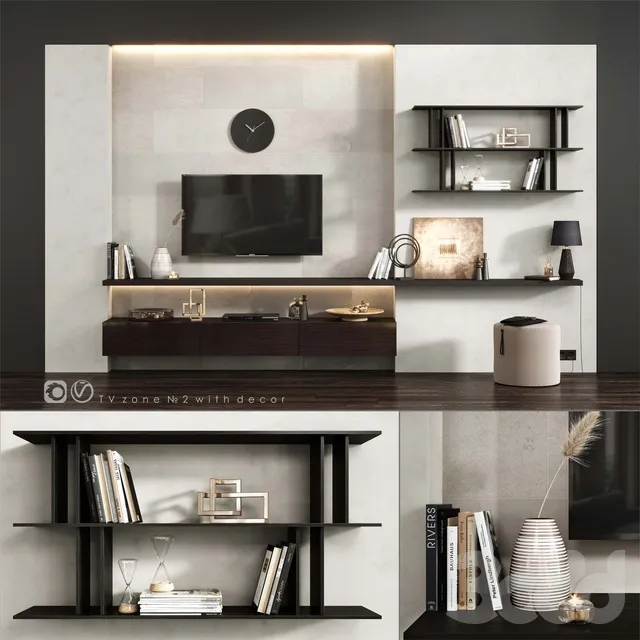 FURNITURE – TV WALL – 3D MODELS – 3DS MAX – FREE DOWNLOAD – 11940