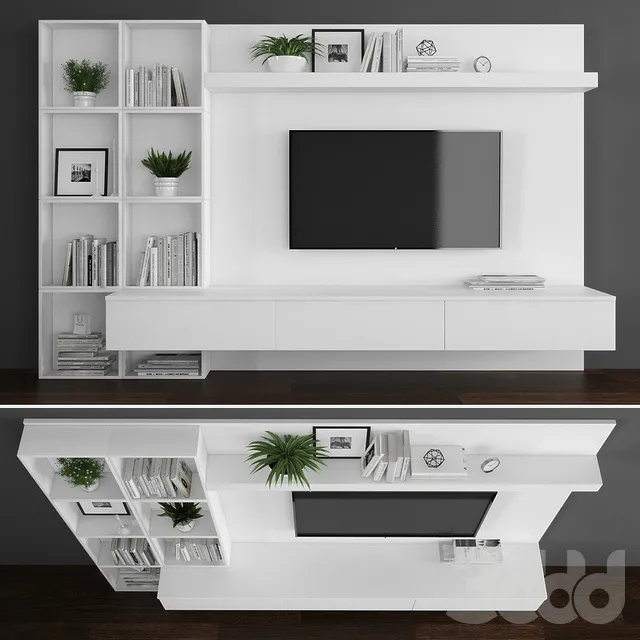 FURNITURE – TV WALL – 3D MODELS – 3DS MAX – FREE DOWNLOAD – 11945