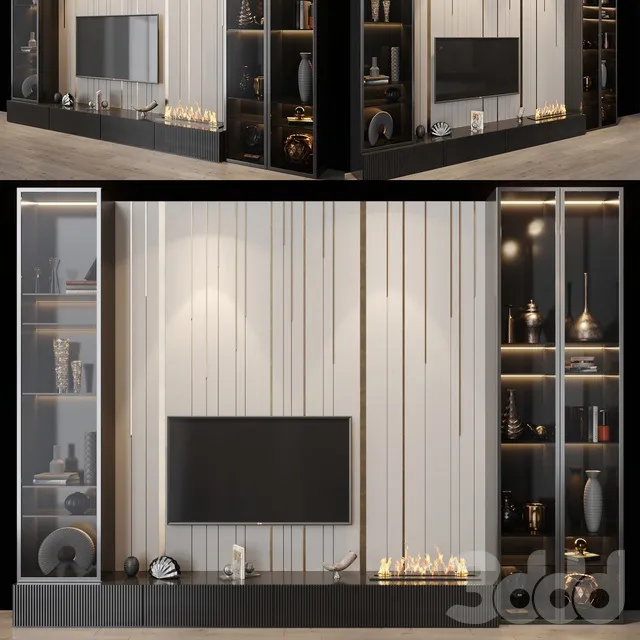 FURNITURE – TV WALL – 3D MODELS – 3DS MAX – FREE DOWNLOAD – 11951