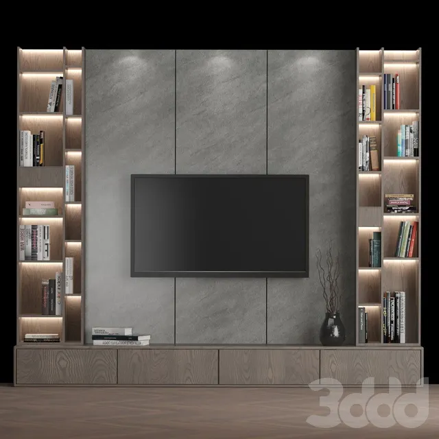 FURNITURE – TV WALL – 3D MODELS – 3DS MAX – FREE DOWNLOAD – 11973
