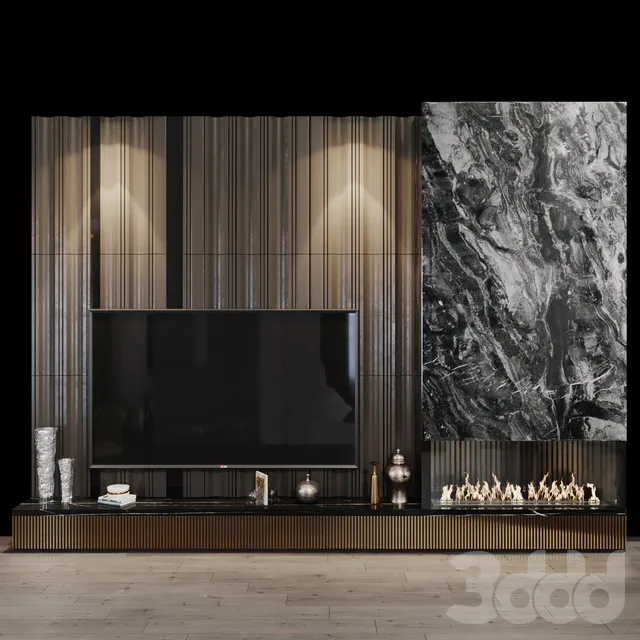 FURNITURE – TV WALL – 3D MODELS – 3DS MAX – FREE DOWNLOAD – 11978