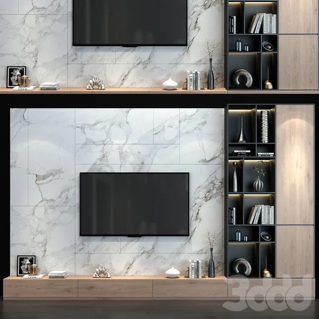 FURNITURE – TV WALL – 3D MODELS – 3DS MAX – FREE DOWNLOAD – 11983